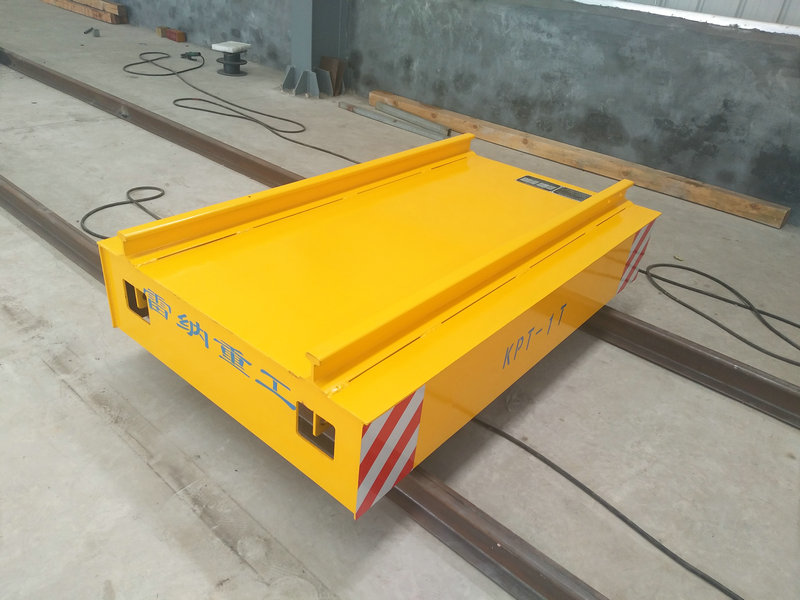 Cable Reel Powered Warehouse Flat machin sou Rail ak kontwòl remote