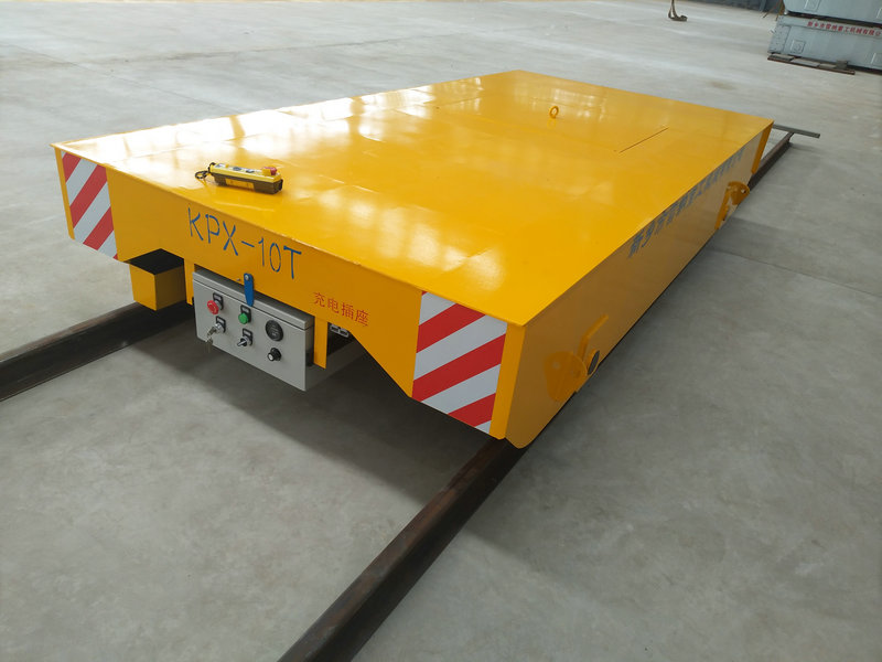 Endistriyèl 10 Ton Motorized Rail transfè Trolley kout