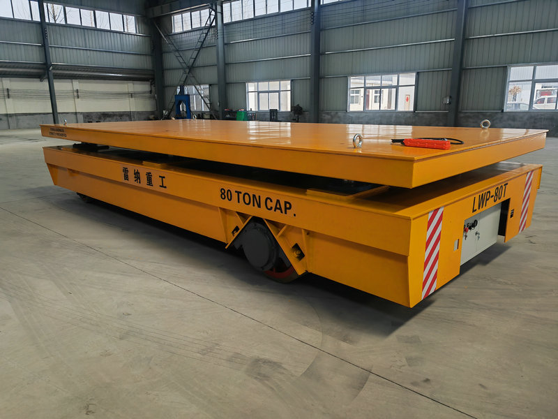 80 Tòn Heavy Duty Hydraulique Lifting Trackless Cart