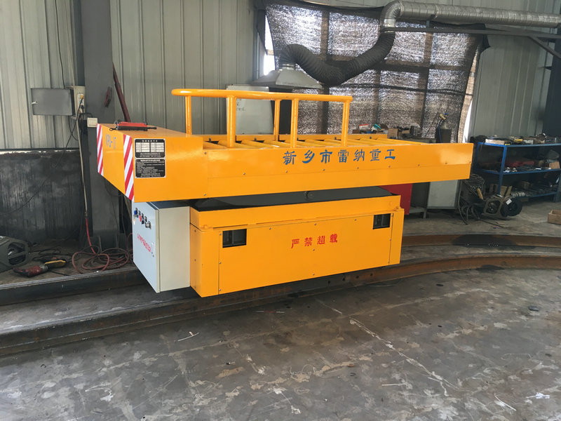 3T Rail Kòmanse Elektwonik Flat Cart ak Asansyon