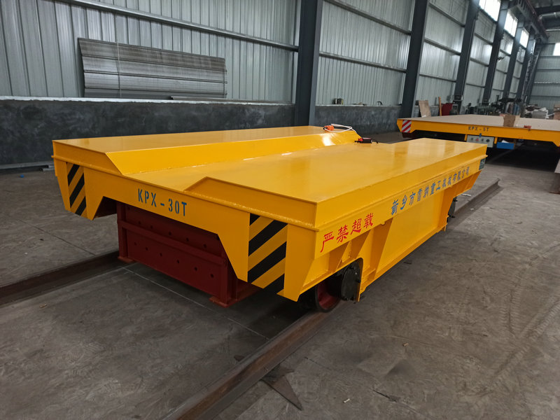Batri-powered 30T Rail transfè kochon pou Die ak Mould Handling